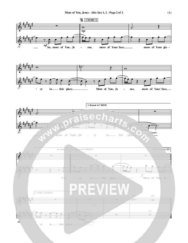 More Of You Jesus Alto Sax 1/2 (Pocket Full Of Rocks)