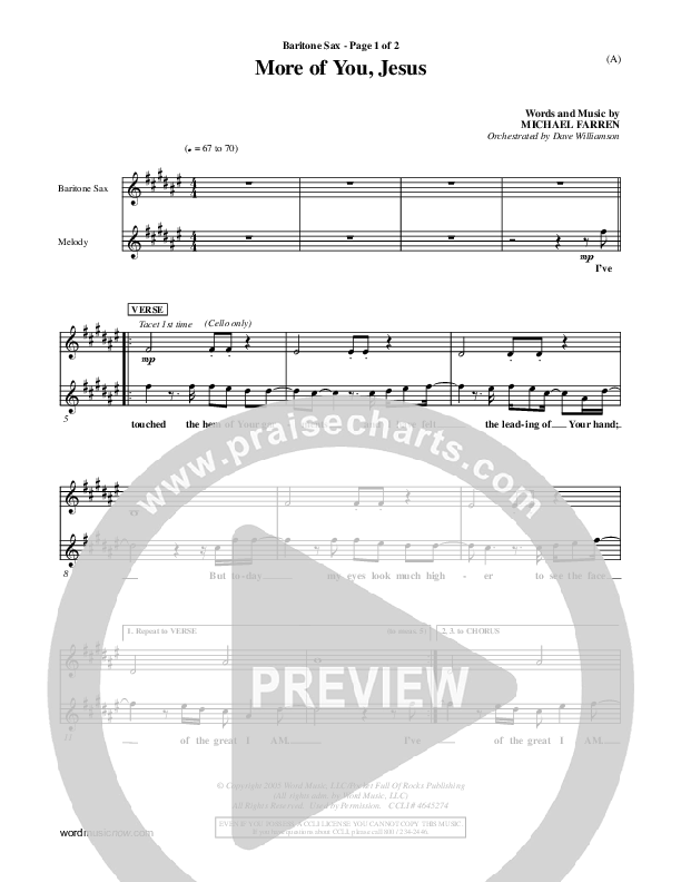 More Of You Jesus Bari Sax (Pocket Full Of Rocks)