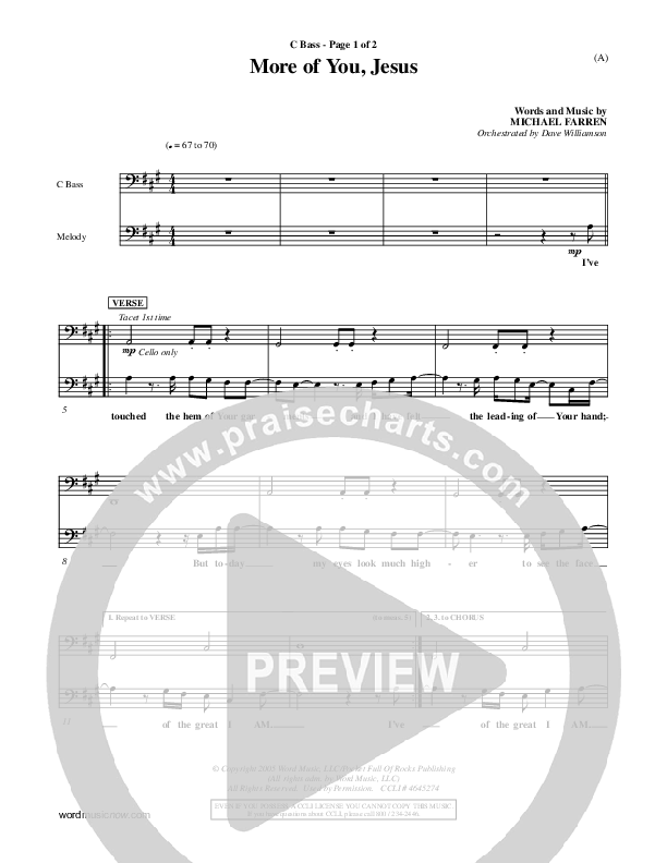 More Of You Jesus Contrabass (Pocket Full Of Rocks)