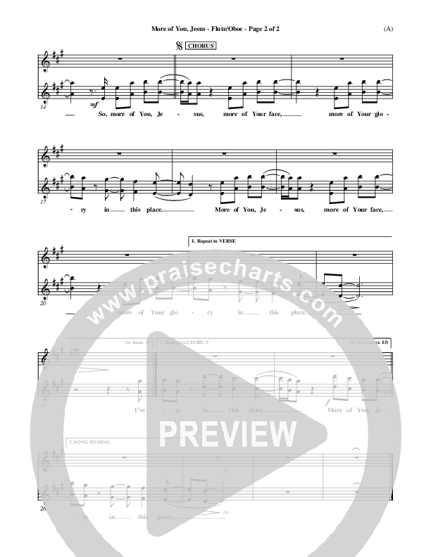 More Of You Jesus Flute/Oboe (Pocket Full Of Rocks)