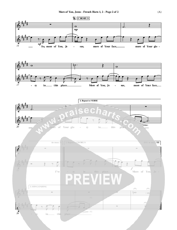 More Of You Jesus French Horn 1/2 (Pocket Full Of Rocks)