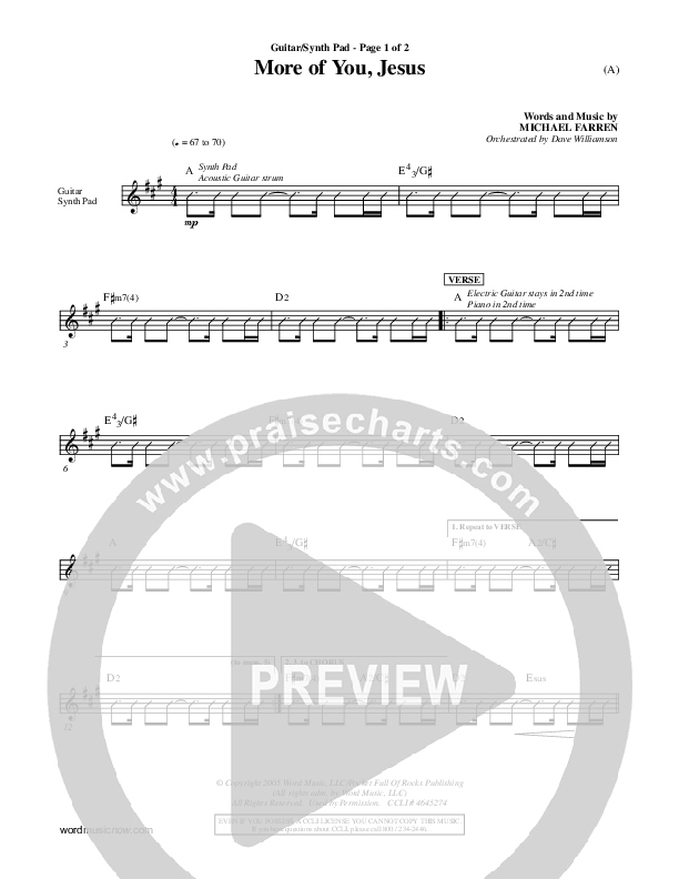 More Of You Jesus Guitar (Pocket Full Of Rocks)