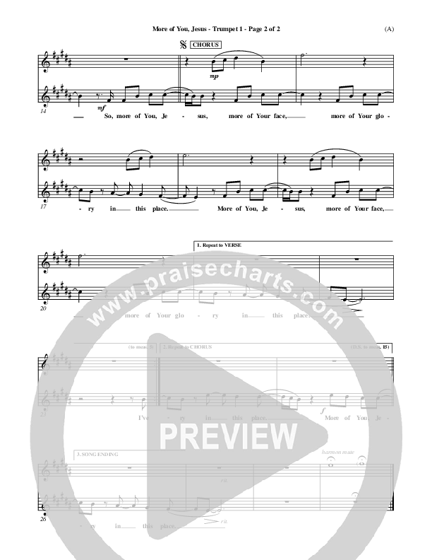 More Of You Jesus Trumpet 1 (Pocket Full Of Rocks)