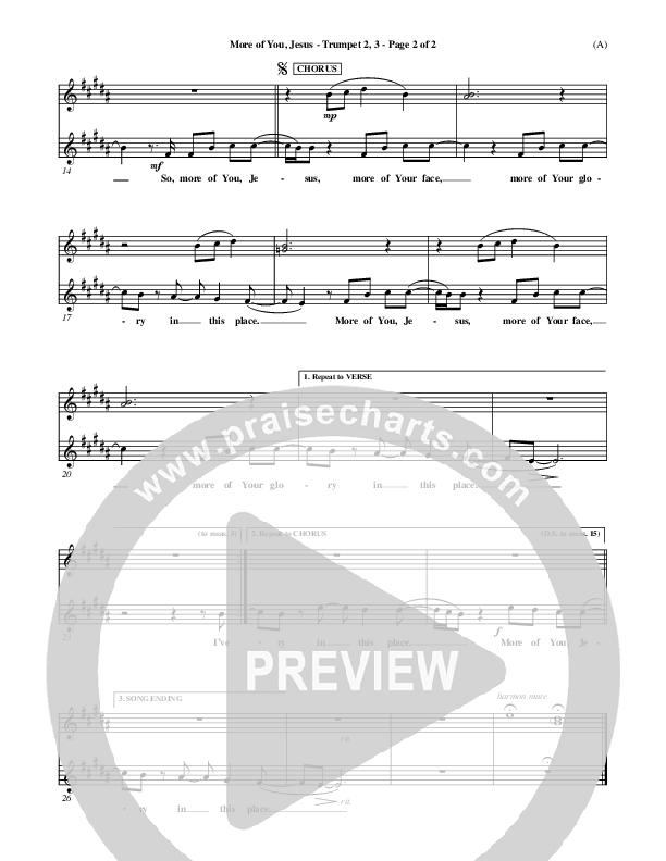 More Of You Jesus Trumpet 2/3 (Pocket Full Of Rocks)