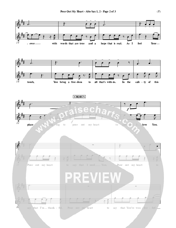 Pour Out My Heart Alto Sax 1/2 (Craig Musseau)