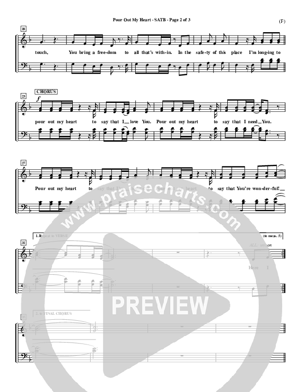 Pour Out My Heart Choir Vocals (SATB) (Craig Musseau)