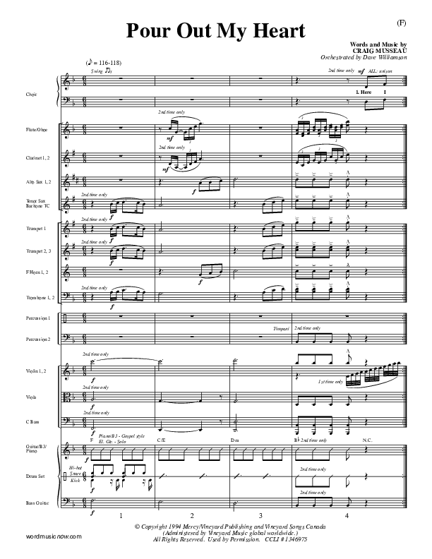Pour Out My Heart Conductor's Score (Craig Musseau)