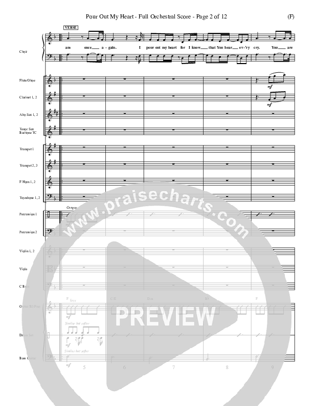 Pour Out My Heart Conductor's Score (Craig Musseau)