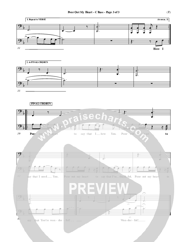 Pour Out My Heart Contrabass (Craig Musseau)