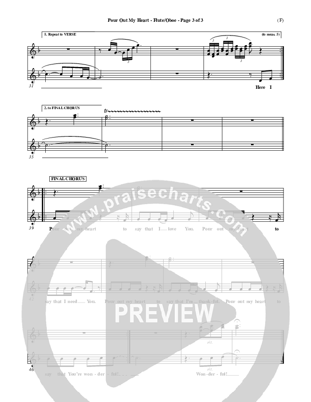 Pour Out My Heart Flute/Oboe (Craig Musseau)