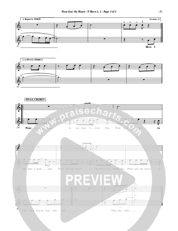 Pour Out My Heart French Horn 1/2 (Craig Musseau)