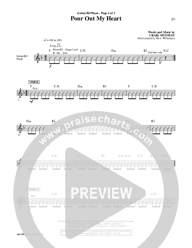 Pour Out My Heart Guitar (Craig Musseau)