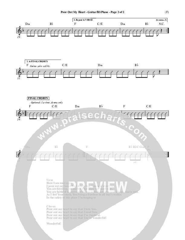 Pour Out My Heart Guitar (Craig Musseau)