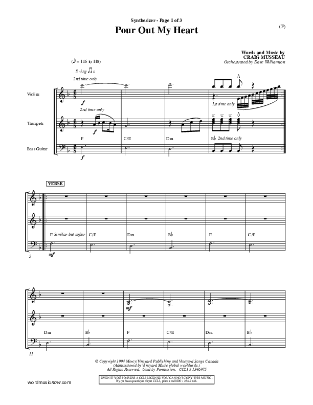 Pour Out My Heart Synth (Craig Musseau)