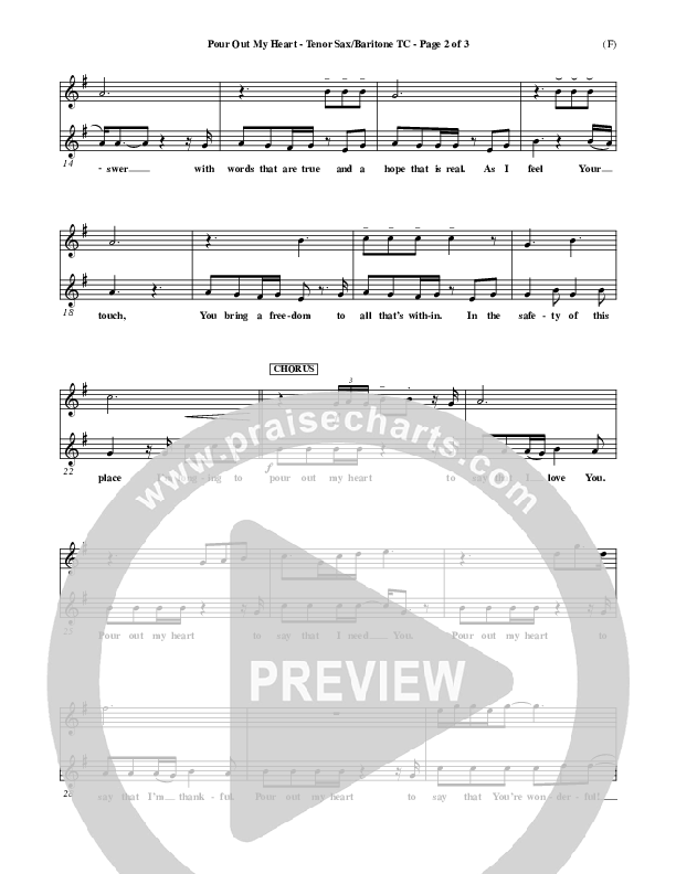 Pour Out My Heart Tenor Sax/Baritone T.C. (Craig Musseau)