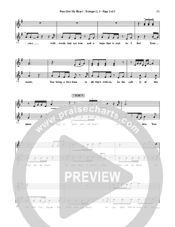 Pour Out My Heart Trumpet 2/3 (Craig Musseau)