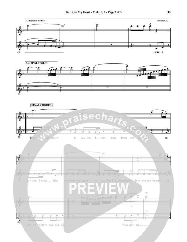 Pour Out My Heart Violin 1/2 (Craig Musseau)