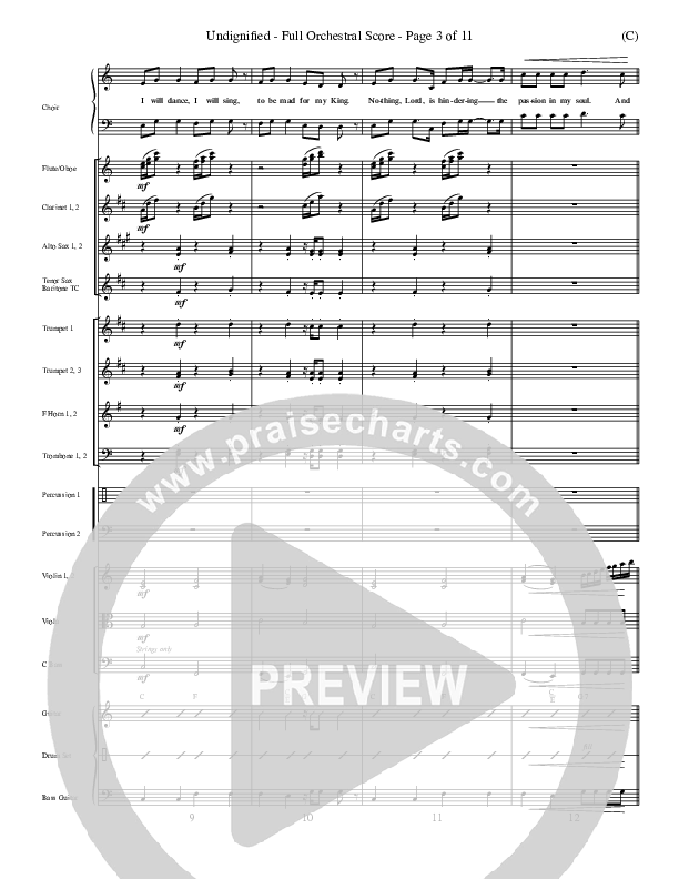 Undignified Conductor's Score (Matt Redman)