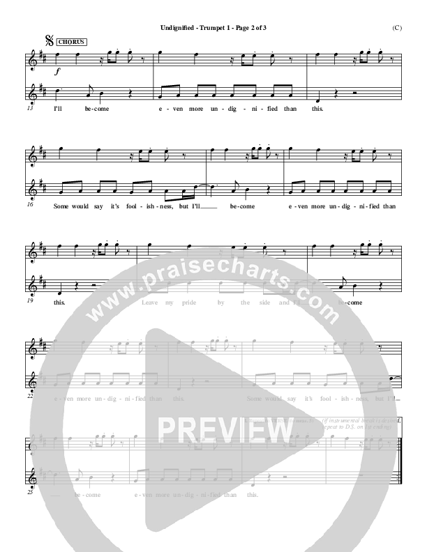 Undignified Trumpet 1 (Matt Redman)