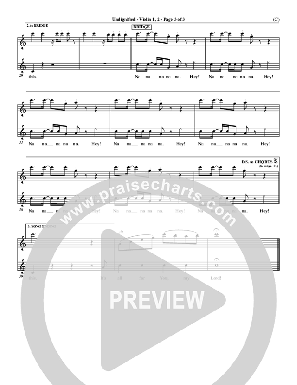 Undignified Violin 1/2 (Matt Redman)