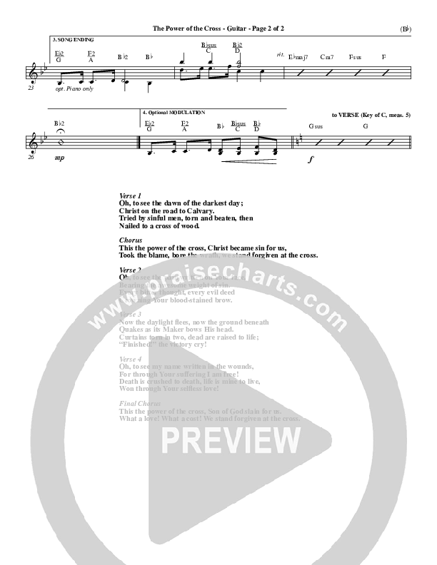 The Power Of The Cross Guitar (Keith & Kristyn Getty)