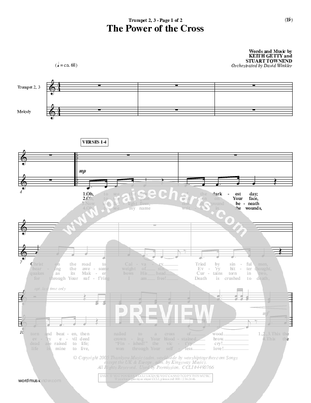The Power Of The Cross Trumpet 2/3 (Keith & Kristyn Getty)
