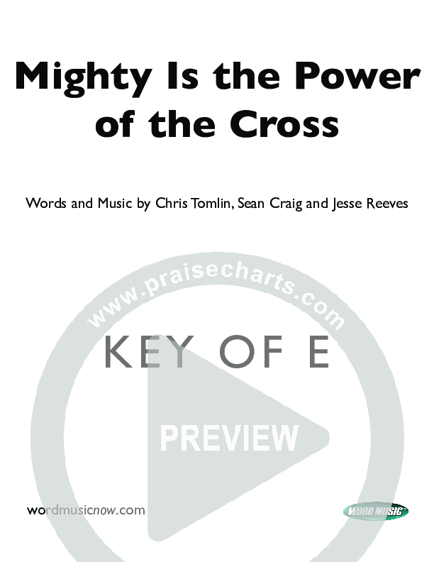 Mighty Is The Power Of The Cross Cover Sheet (Chris Tomlin)