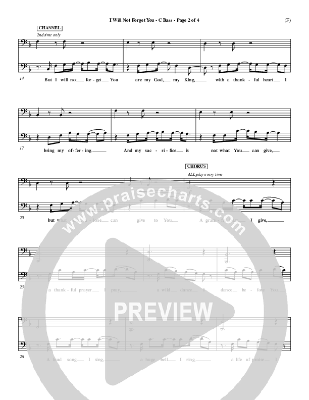 I Will Not Forget You Contrabass ()