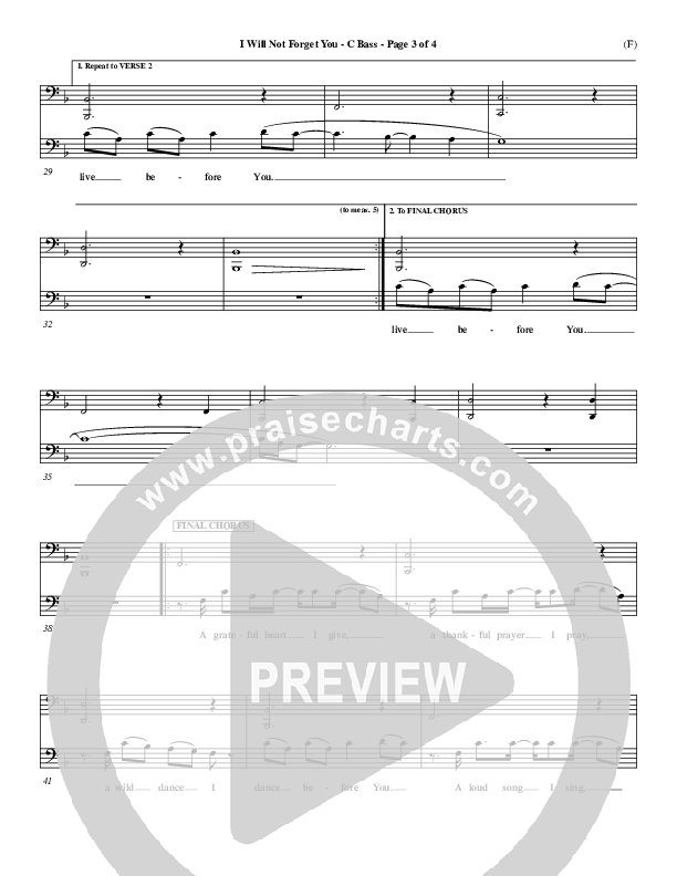 I Will Not Forget You Contrabass ()