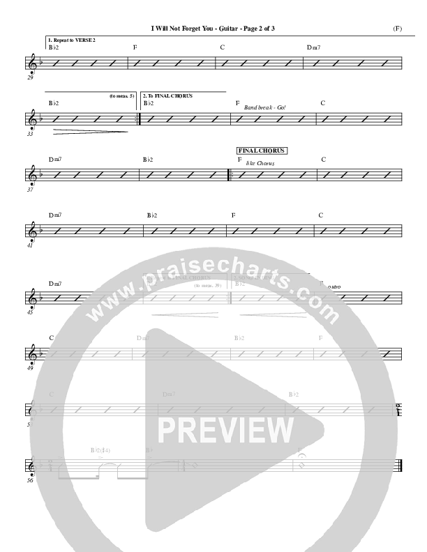 I Will Not Forget You Guitar ()