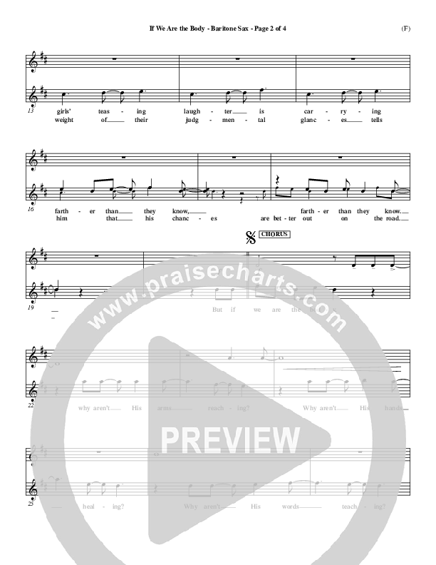 If We Are The Body Bari Sax (Mark Hall)