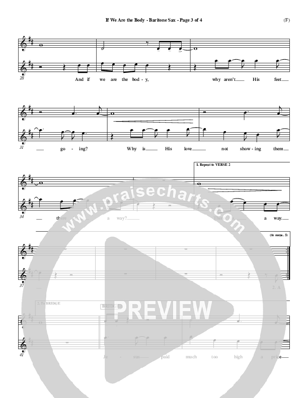 If We Are The Body Bari Sax (Mark Hall)