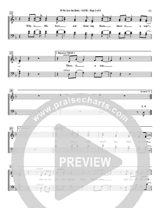 If We Are The Body Choir Sheet (SATB) (Mark Hall)