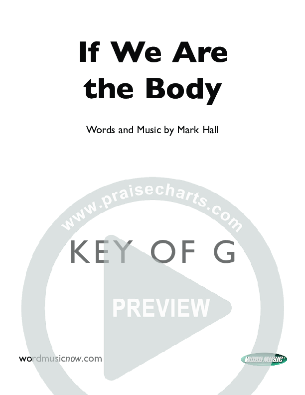If We Are The Body Cover Sheet (Mark Hall)