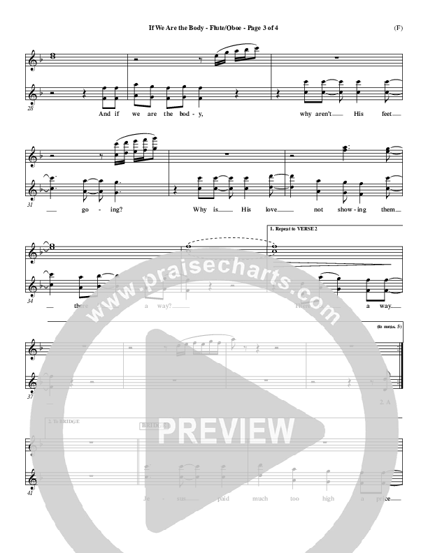 If We Are The Body Flute/Oboe (Mark Hall)