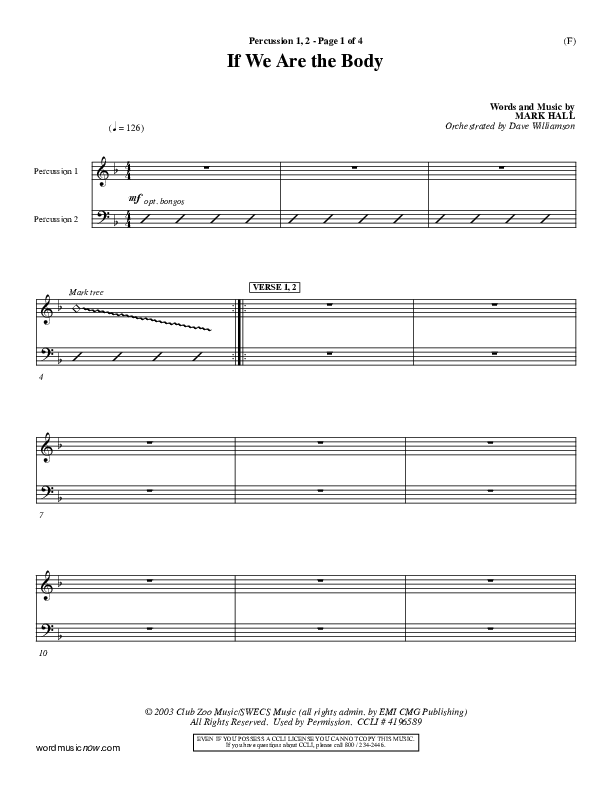 If We Are The Body Percussion 1/2 (Mark Hall)