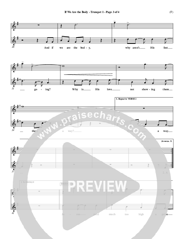 If We Are The Body Trumpet 1 (Mark Hall)