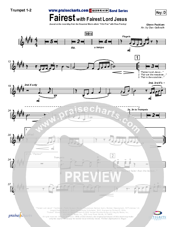 Fairest (with Fairest Lord Jesus) Brass Pack (New Life Worship)