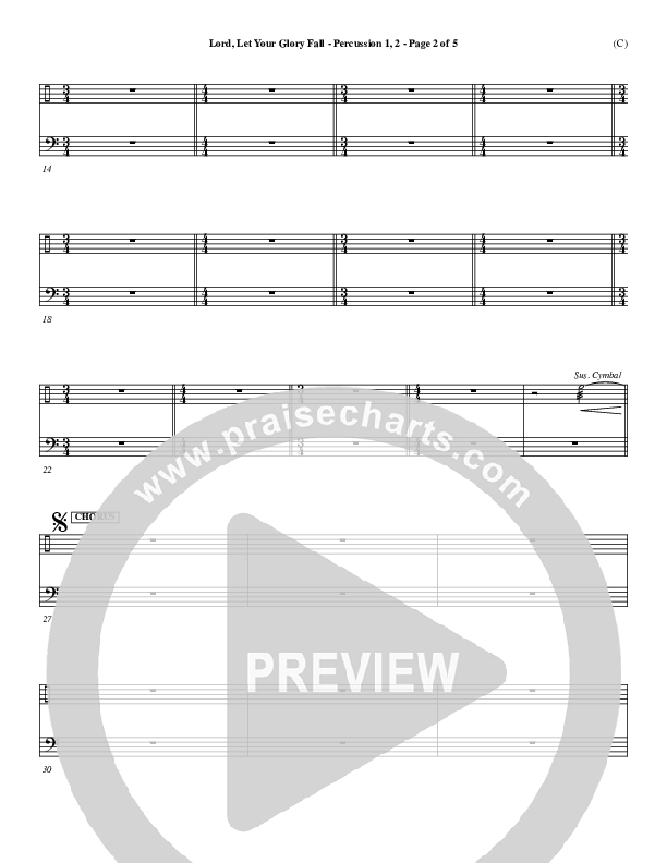 Lord Let Your Glory Fall Percussion 1/2 (Matt Redman)