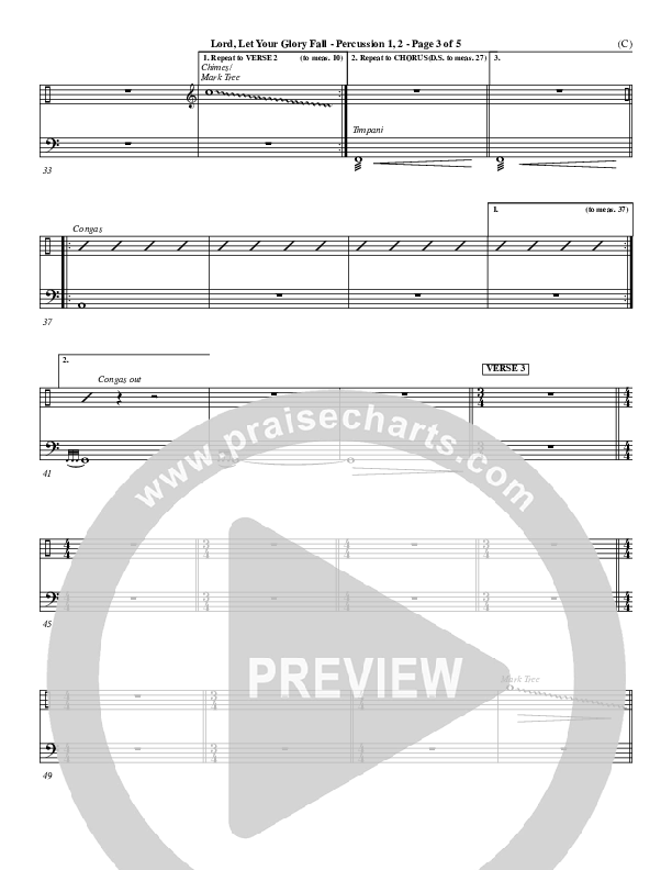 Lord Let Your Glory Fall Percussion 1/2 (Matt Redman)