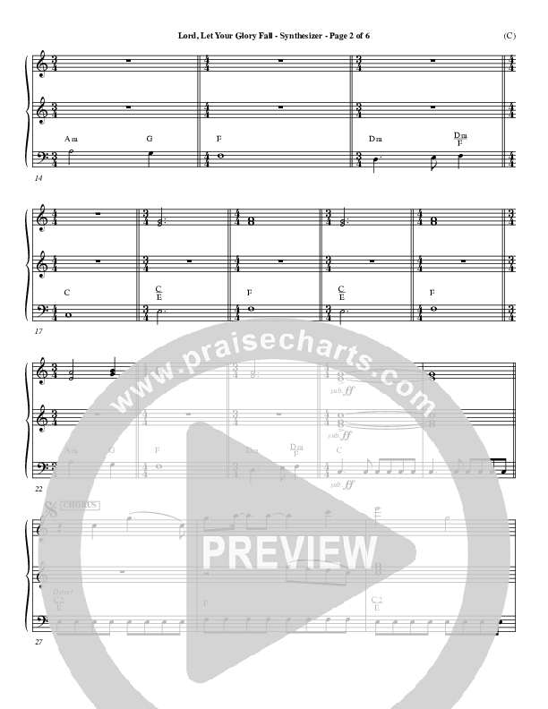 Lord Let Your Glory Fall Synth (Matt Redman)