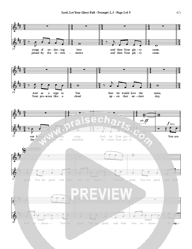 Lord Let Your Glory Fall Trumpet 2/3 (Matt Redman)