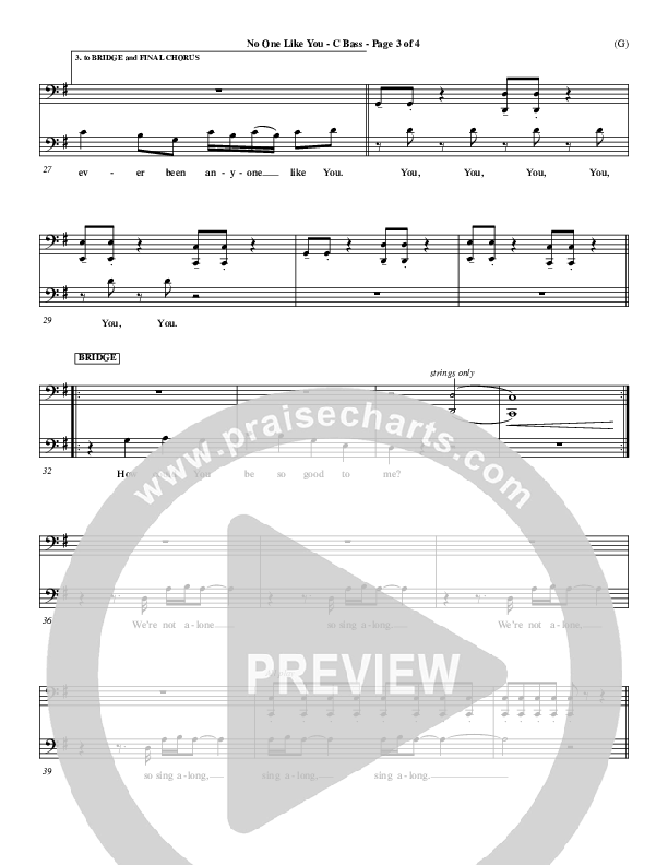 No One Like You Contrabass (David Crowder)