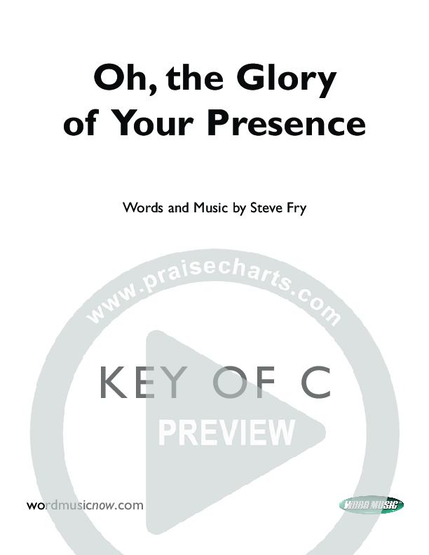 Oh The Glory Of Your Presence Cover Sheet (Steve Fry)