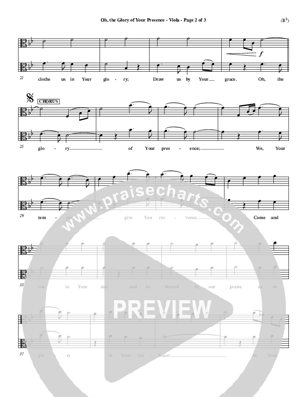 Oh The Glory Of Your Presence Viola (Steve Fry)