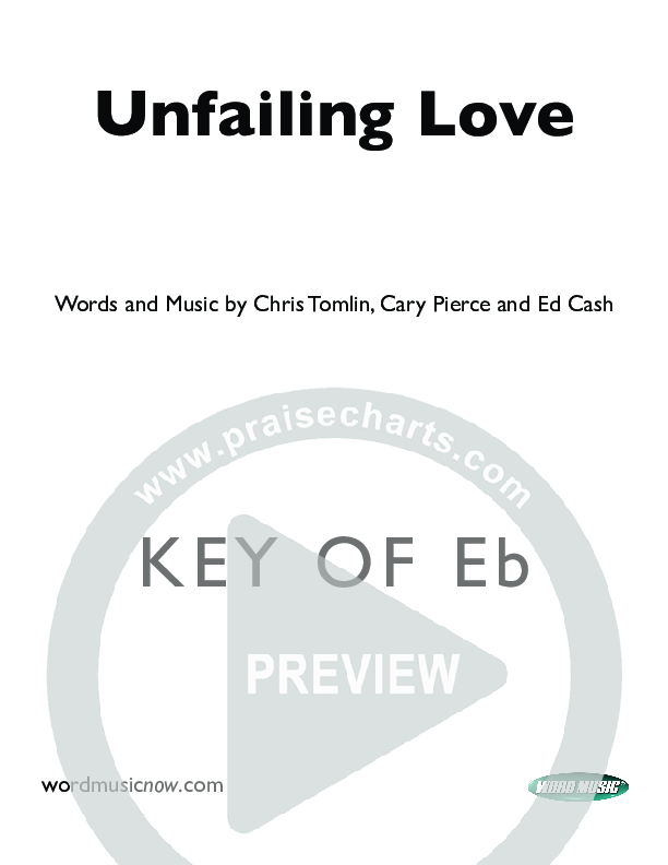 Unfailing Love Cover Sheet (Chris Tomlin)