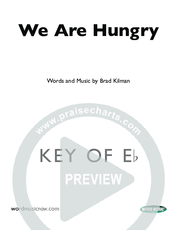 We Are Hungry Cover Sheet (Brad Kilman)