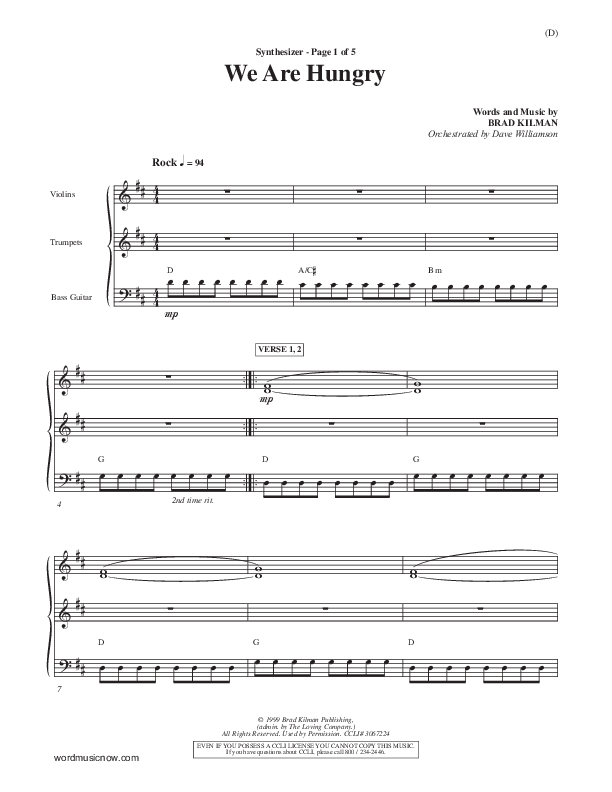 We Are Hungry Synth (Brad Kilman)