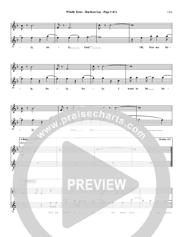 Wholly Yours Bari Sax (David Crowder)