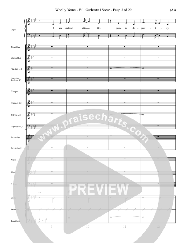 Wholly Yours Conductor's Score (David Crowder)